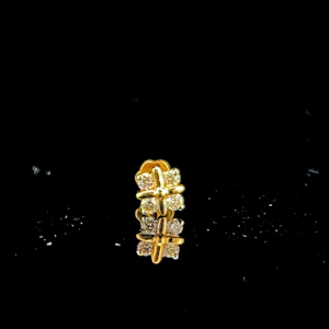 Twin Blossom Pure Gold Nose Pin